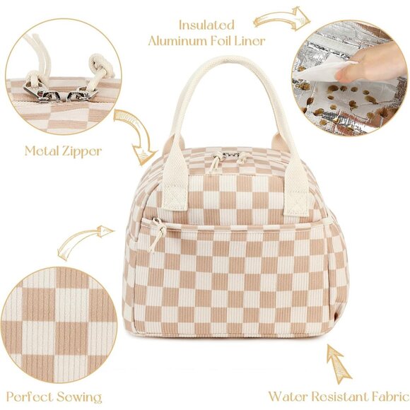 Lunch Box for Women Men Insulated Lunch Bag Lunch Tote Bag Leakproof Thermal Coo - Picture 3 of 9